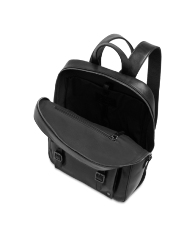 Zaino porta PC uomo in pelle una zip The Bridge Galileo – Nero/Rutenio - foto 4