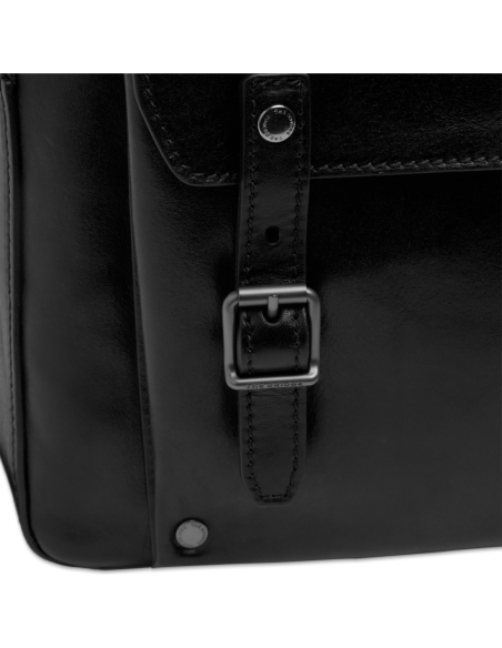 Zaino porta PC uomo in pelle una zip The Bridge Galileo – Nero/Rutenio - foto 6