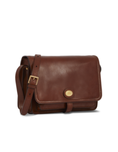Borsa a tracolla in pelle a scomparti 26 cm The Bridge Story Donna – Marrone/Oro - foto 1 2
