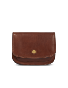 Borsa a tracolla in pelle a scomparti 27 cm The Bridge Story Donna – Marrone/Oro - foto 1