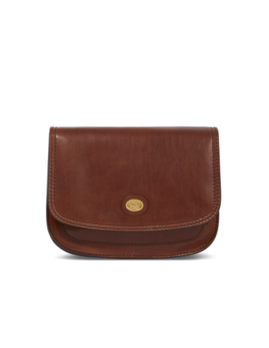Borsa a tracolla in pelle a scomparti 27 cm The Bridge Story Donna – Marrone/Oro - foto 1