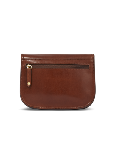 Borsa a tracolla in pelle a scomparti 27 cm The Bridge Story Donna – Marrone/Oro - foto 3