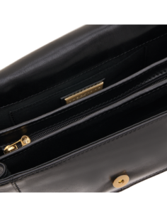 Borsa a tracolla in pelle a scomparti 27 cm The Bridge Story Donna – Nero/Oro - foto 1 2