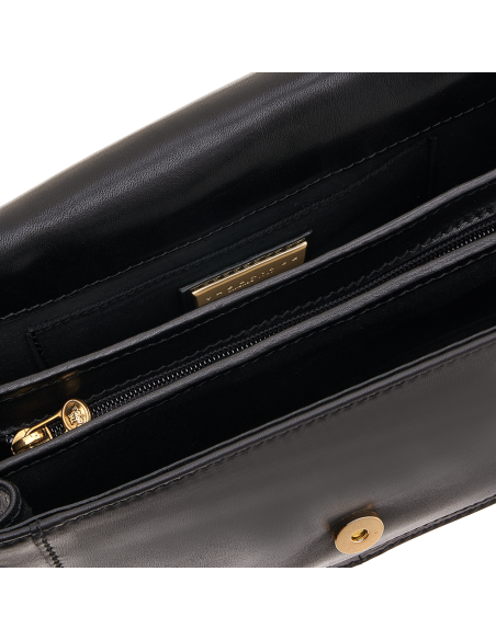 Borsa a tracolla in pelle a scomparti 27 cm The Bridge Story Donna – Nero/Oro - foto 2