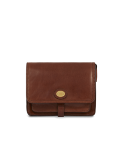 Borsa a tracolla piccola in pelle a scomparti The Bridge Story Donna – Marrone/Oro - foto 1
