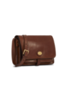 Borsa a tracolla piccola in pelle a scomparti The Bridge Story Donna – Marrone/Oro