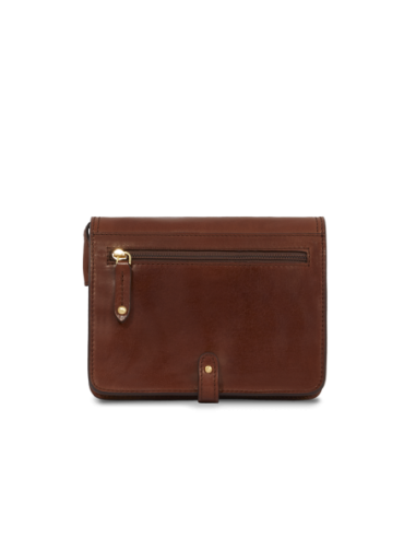 Borsa a tracolla piccola in pelle a scomparti The Bridge Story Donna – Marrone/Oro - foto 3