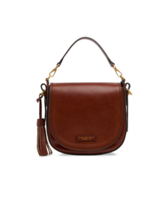 Borsa a tracolla in pelle con manico removibile The Bridge Pearl District – Marrone/Oro - foto 1