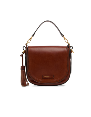 Borsa a tracolla in pelle con manico removibile The Bridge Pearl District – Marrone/Oro - foto 1