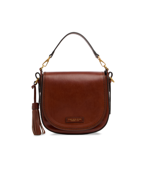 Borsa a tracolla in pelle con manico removibile The Bridge Pearl District – Marrone/Oro - foto 1