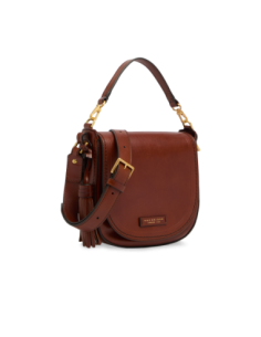 Borsa a tracolla in pelle con manico removibile The Bridge Pearl District – Marrone/Oro - foto 1 2