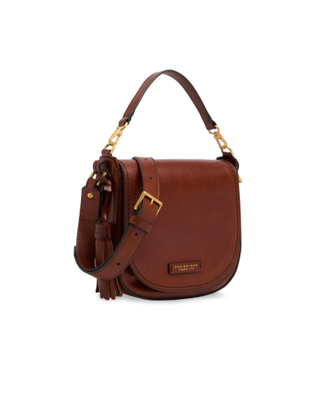 Borsa a tracolla in pelle con manico removibile The Bridge Pearl District – Marrone/Oro - foto 2