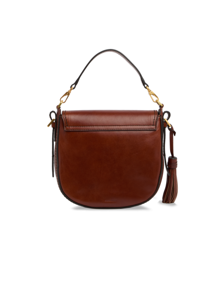 Borsa a tracolla in pelle con manico removibile The Bridge Pearl District – Marrone/Oro - foto 3
