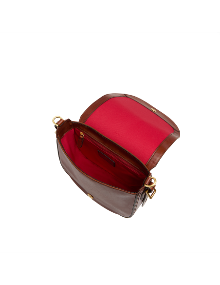 Borsa a tracolla in pelle con manico removibile The Bridge Pearl District – Marrone/Oro - foto 4