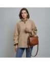Borsa a tracolla in pelle con manico removibile The Bridge Pearl District – Marrone/Oro Borsa a tracolla in pelle con manico removibile The Bridge Pearl District – Marrone/Oro