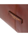 Borsa a tracolla in pelle con zip taglia L The Bridge Icons – Marrone/Oro