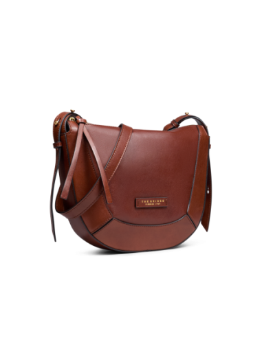 Borsa a tracolla piccola in pelle The Bridge Fedora – Marrone/Oro - foto 2