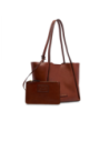 Borsa shopper in pelle con pochette coordinata The Bridge Icons – Marrone/Oro