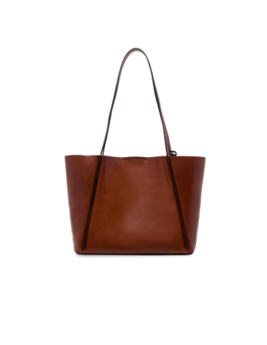 Borsa shopper in pelle con pochette coordinata The Bridge Icons – Marrone/Oro - foto 3