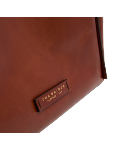 Borsa shopper in pelle con pochette coordinata The Bridge Icons – Marrone/Oro - foto 5