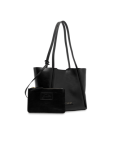 Borsa shopper in pelle con pochette coordinata The Bridge Icons – Nero/Oro - foto 1 2