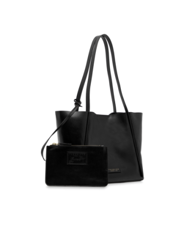 Borsa shopper in pelle con pochette coordinata The Bridge Icons – Nero/Oro - foto 2