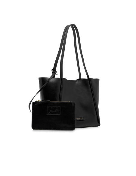 Borsa shopper in pelle con pochette coordinata The Bridge Icons – Nero/Oro - foto 2