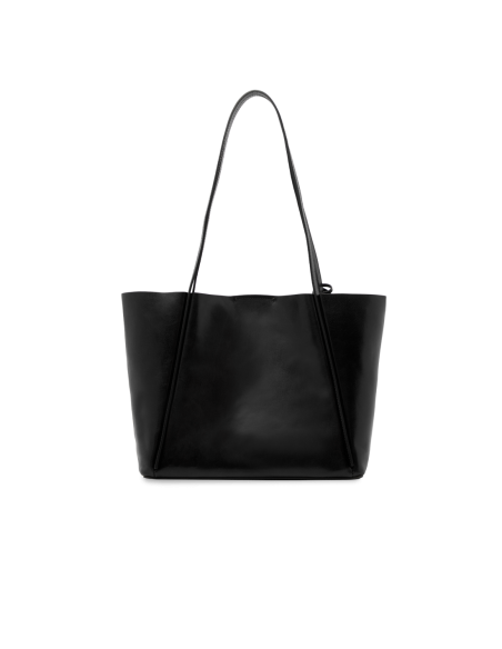 Borsa shopper in pelle con pochette coordinata The Bridge Icons – Nero/Oro - foto 3