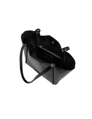 Borsa shopper in pelle con pochette coordinata The Bridge Icons – Nero/Oro - foto 4