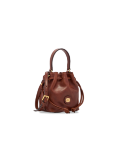 Borsa secchiello mini in pelle con tracolla The Bridge Story Donna – Marrone/Oro - foto 1 2