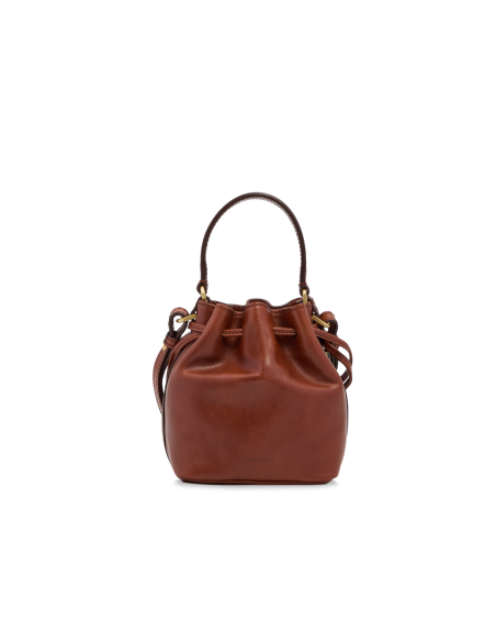 Borsa secchiello mini in pelle con tracolla The Bridge Story Donna – Marrone/Oro - foto 3
