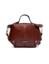 Borsa a tracolla in pelle con zip taglia S The Bridge Icons – Marrone/Oro