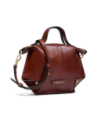 Borsa a tracolla in pelle con zip taglia S The Bridge Icons – Marrone/Oro