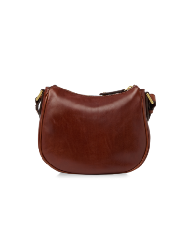 Borsa a tracolla piccola in pelle con zip The Bridge Story Donna – Marrone/Oro - foto 3