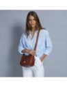 Borsa a tracolla piccola in pelle con zip The Bridge Story Donna – Marrone/Oro Borsa a tracolla piccola in pelle con zip The Bridge Story Donna – Marrone/Oro