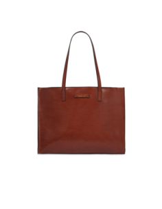 Borsa shopper in pelle The Bridge Mirra – Marrone/Oro - foto 1