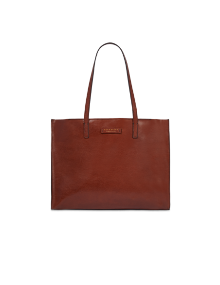 Borsa shopper in pelle The Bridge Mirra – Marrone/Oro - foto 1