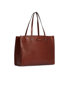 Borsa shopper in pelle The Bridge Mirra – Marrone/Oro - foto 1 2