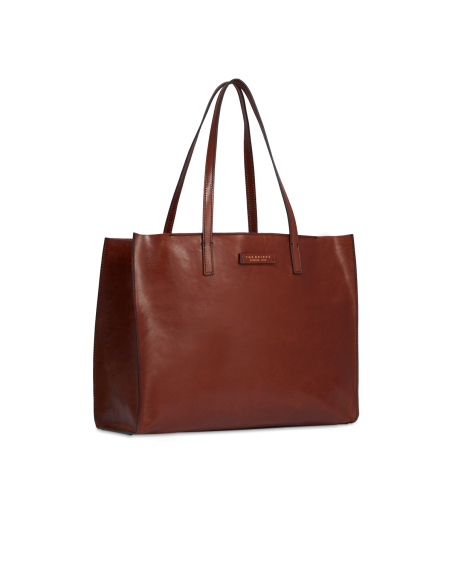 Borsa shopper in pelle The Bridge Mirra – Marrone/Oro - foto 2