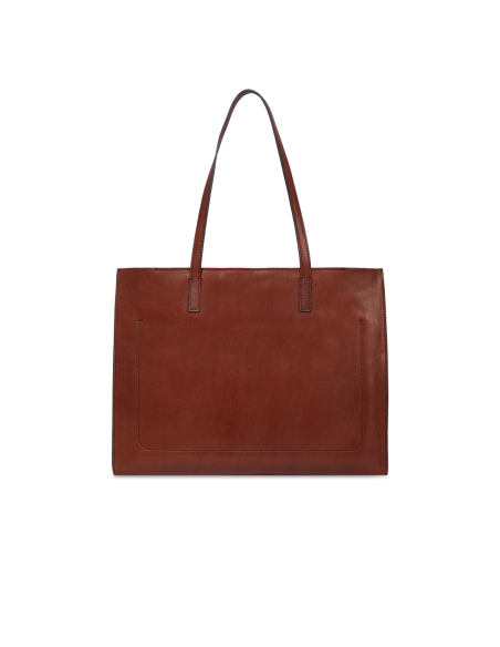 Borsa shopper in pelle The Bridge Mirra – Marrone/Oro - foto 3