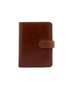 Agenda slim in pelle con interno ricaricabile The Bridge Story Uomo – Marrone/Oro - foto 1