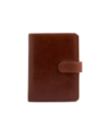 Agenda slim in pelle con interno ricaricabile The Bridge Story Uomo – Marrone/Oro