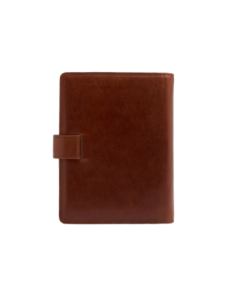 Agenda slim in pelle con interno ricaricabile The Bridge Story Uomo – Marrone/Oro - foto 1 2