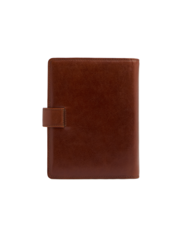 Agenda slim in pelle con interno ricaricabile The Bridge Story Uomo – Marrone/Oro - foto 2