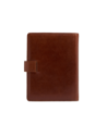 Agenda slim in pelle con interno ricaricabile The Bridge Story Uomo – Marrone/Oro
