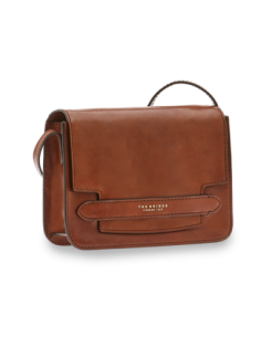 Borsa a tracolla media in pelle The Bridge Lucrezia – Marrone/Oro - foto 1