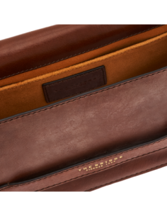 Borsa a tracolla media in pelle The Bridge Lucrezia – Marrone/Oro - foto 1 2