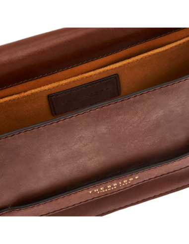 Borsa a tracolla media in pelle The Bridge Lucrezia – Marrone/Oro - foto 2