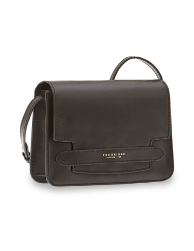 Borsa a tracolla media in pelle The Bridge Lucrezia – Nero/Oro - foto 1