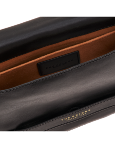 Borsa a tracolla media in pelle The Bridge Lucrezia – Nero/Oro - foto 1 2